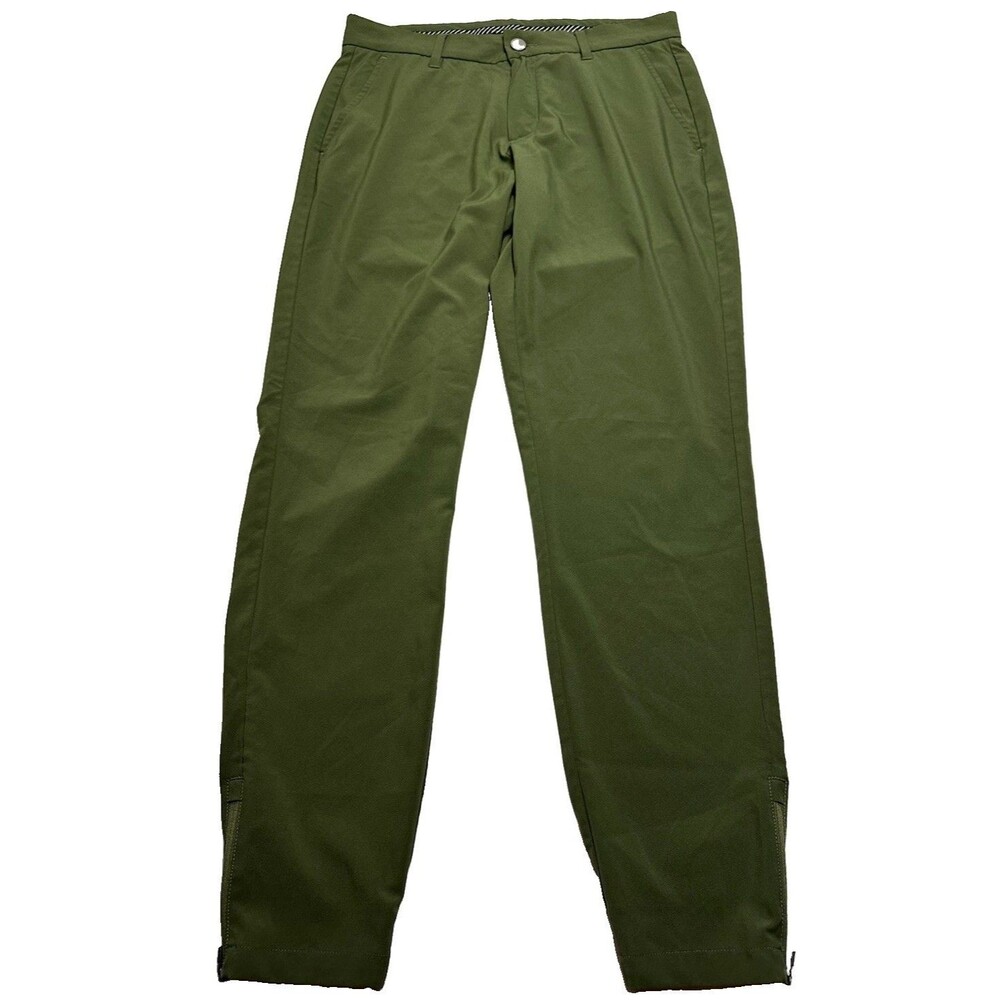 Men's Primo Golf Jogger Chino Pants Size 30 x 29 Olive Green